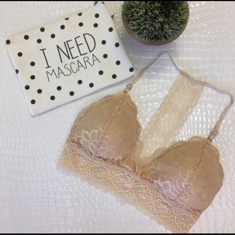 Padded Nude Lace Bralette